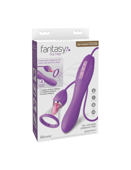 FANTASY FOR HER ULTIMATE PLEASURE MAX SUCTION HOSE WITH STIMULATING TONGUE PURPLE