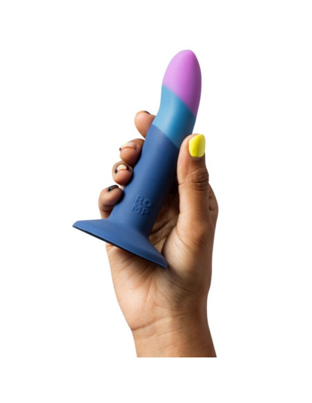 ROMP PICCOLO SILICONE DILDO WITH TRICOLOR SUCTION CUP 14 CM