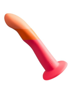 ROMP DIZI SILICONE DILDO WITH SUCTION CUP TRICOLOR 18 CM 2