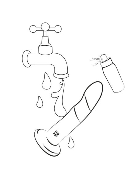 ROMP DIZI SILICONE DILDO WITH SUCTION CUP TRICOLOR 18 CM