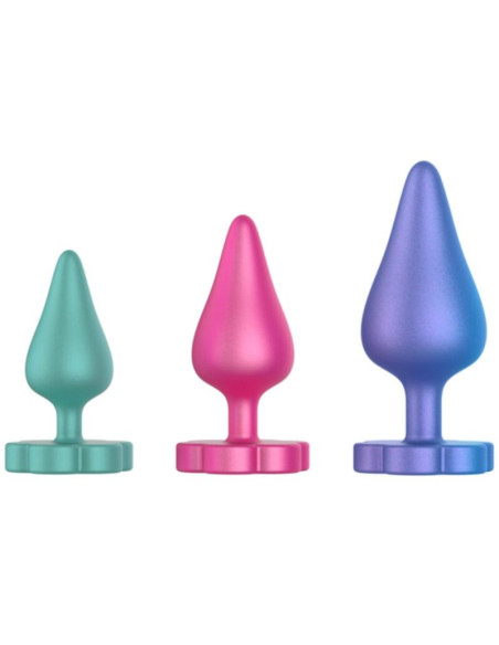 ROMP LUSTER ANAL TRAINING KIT S M L WITH FLOWER SHAPED BASE