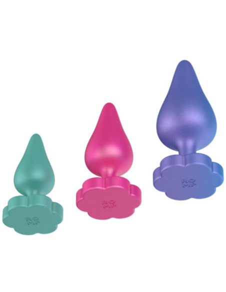 ROMP LUSTER ANAL TRAINING KIT S M L WITH FLOWER SHAPED BASE