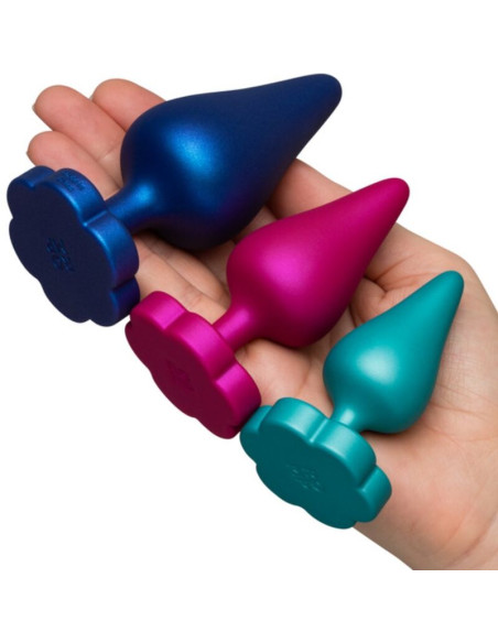 ROMP LUSTER ANAL TRAINING KIT S M L WITH FLOWER SHAPED BASE