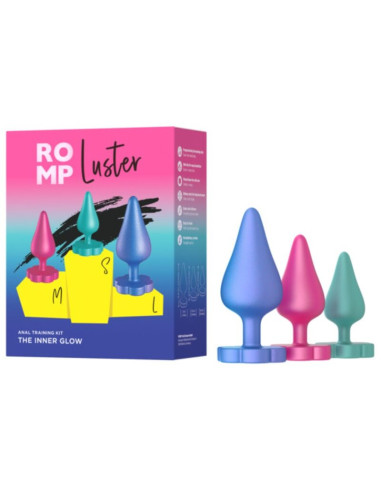 ROMP LUSTER ANAL TRAINING KIT S M L WITH FLOWER SHAPED BASE