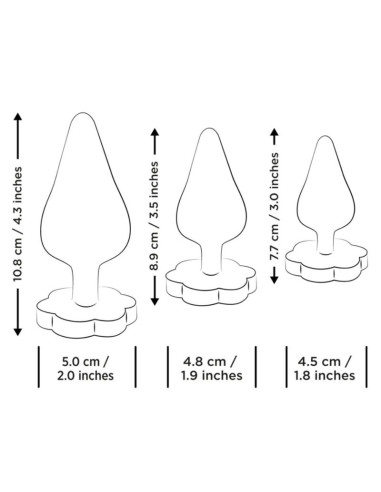 ROMP LUSTER ANAL TRAINING KIT S M L WITH FLOWER SHAPED BASE