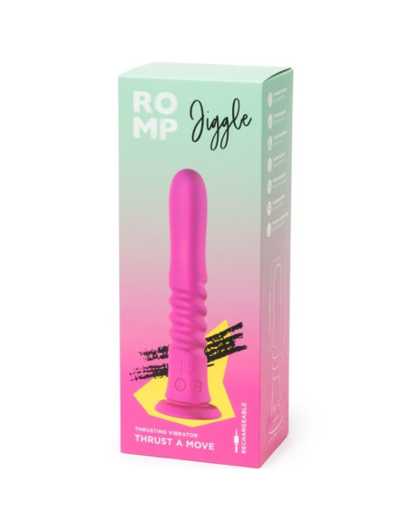 ROMP JIGGLE UP AND DOWN VIBRATOR WITH PINK SUCTION CUP