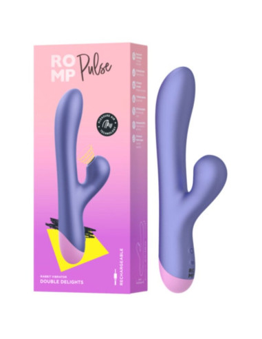 ROMP PULSE RABBIT DUAL G SPOT VIBRATOR ELECTRIC BLUE