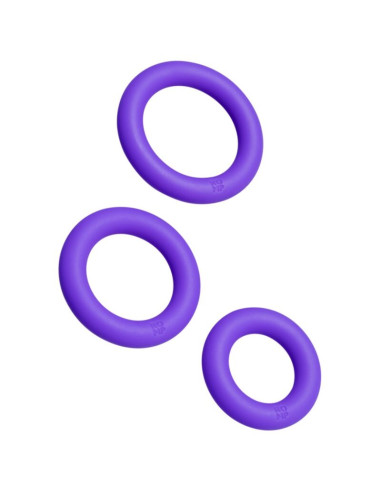 ROMP REMIX TRIO SET OF 3 PURPLE SILICONE PENIS RINGS