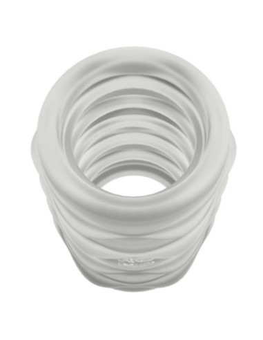 ROMP MOSH TRANSPARENT MALE MASTURBATOR WITH 6 CM REVERSBLE SHEATH