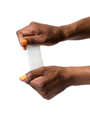 ROMP MOSH TRANSPARENT MALE MASTURBATOR WITH 6 CM REVERSBLE SHEATH