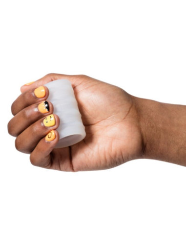 ROMP MOSH TRANSPARENT MALE MASTURBATOR WITH 6 CM REVERSBLE SHEATH
