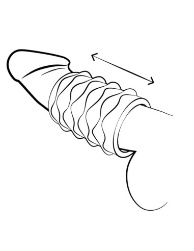 ROMP MOSH TRANSPARENT MALE MASTURBATOR WITH 6 CM REVERSBLE SHEATH