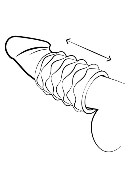 ROMP MOSH TRANSPARENT MALE MASTURBATOR WITH 6 CM REVERSBLE SHEATH