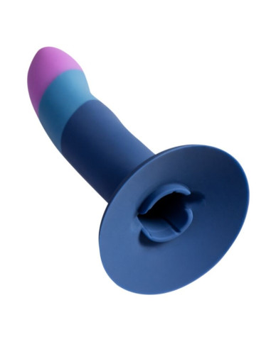 ROMP PICCOLO HARNESS SILICONE DILDO WITH TRICOLOR SUCTION CUP 14 CM