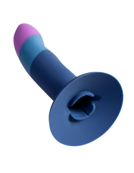 ROMP PICCOLO HARNESS SILICONE DILDO WITH TRICOLOR SUCTION CUP 14 CM