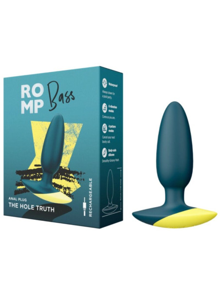 ROMP BASS PLUG ANAL VIBRATOR 10 CM GREEN