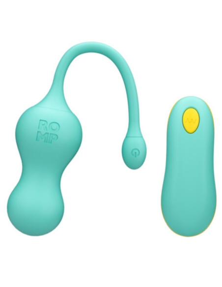 ROMP CELLO MULTIFUNCTION VIBRATING EGG TURQUOISE REMOTE CONTROL