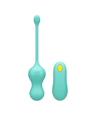 ROMP CELLO MULTIFUNCTION VIBRATING EGG TURQUOISE REMOTE CONTROL