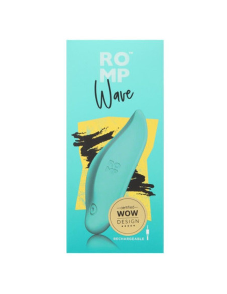 ROMP WAVE VIBRATOR CLITORAL STIMULATOR ERGONOMIC SHAPE AQUA GREEN