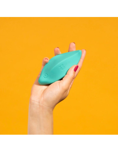 ROMP WAVE VIBRATOR CLITORAL STIMULATOR ERGONOMIC SHAPE AQUA GREEN