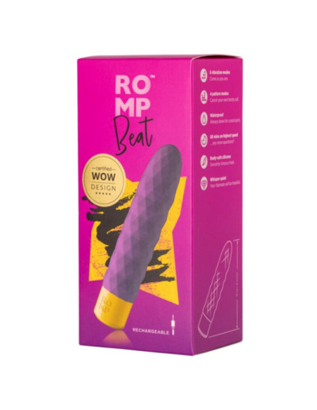 ROMP BEAT MINI MULTIFUNCTION VIBRATING BULLET VIOLET