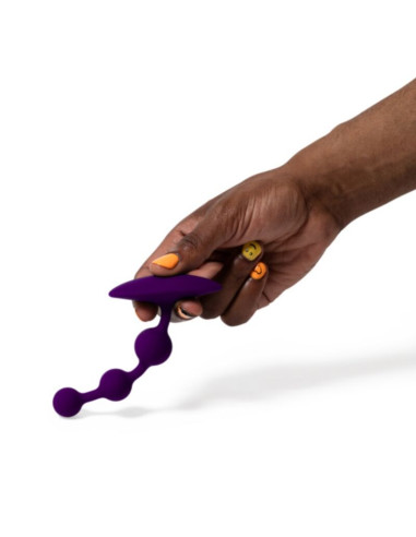 ROMP AMP PURPLE FLEXIBLE SILICONE ANAL BEADS 125 CM PURPLE