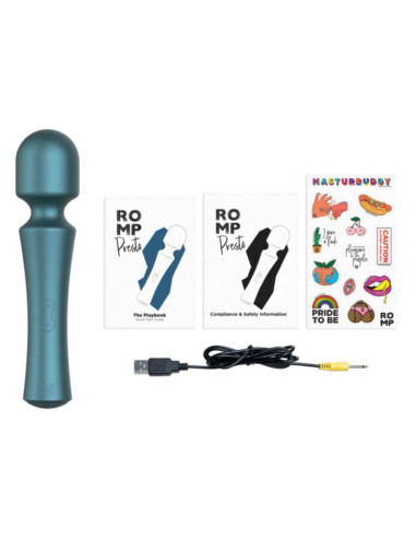 ROMP PRESTO MINI WAND VIBRATOR FLEXIBLE HEAD GREEN