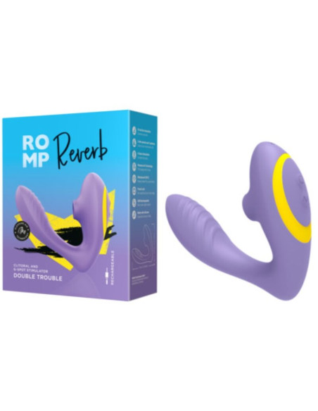 ROMP REVERB G SPOT STIMULATOR AND CLITORAL SUCTION DEVICE PURPLE