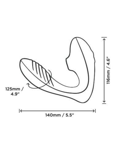 ROMP REVERB G SPOT STIMULATOR AND CLITORAL SUCTION DEVICE PURPLE
