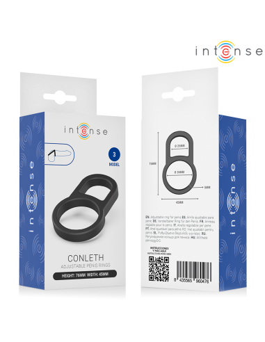 INTENSE CONLETH ADJUSTABLE DOUBLE PENIS RING MODEL 3
