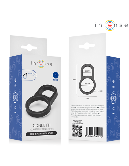 INTENSE CONLETH ADJUSTABLE DOUBLE PENIS RING MODEL 3
