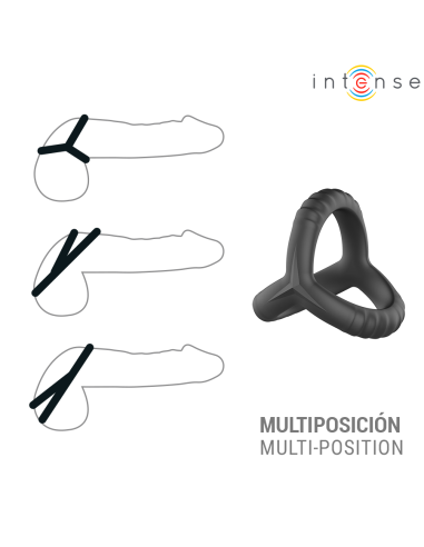 INTENSE JOHN ADJUSTABLE TRIPLE PENIS RING MODEL 4