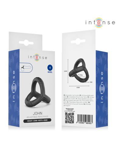 INTENSE JOHN ADJUSTABLE TRIPLE PENIS RING MODEL 4