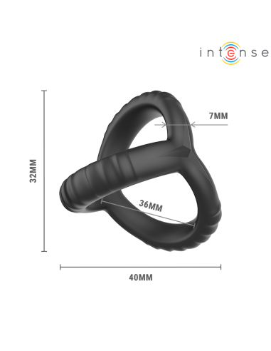 INTENSE JOHN ADJUSTABLE TRIPLE PENIS RING MODEL 4