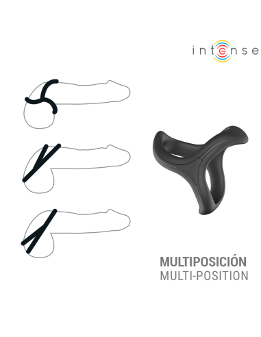INTENSE ALFIE ADJUSTABLE TRIPLE PENIS RING MODEL 6