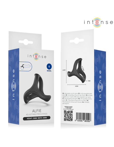 INTENSE ALFIE ADJUSTABLE TRIPLE PENIS RING MODEL 6