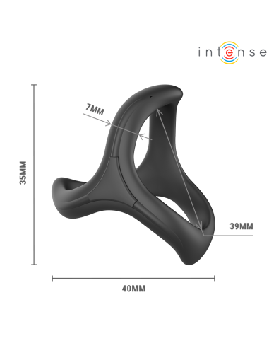 INTENSE ALFIE ADJUSTABLE TRIPLE PENIS RING MODEL 6