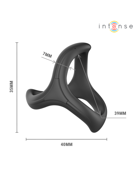 INTENSE ALFIE ADJUSTABLE TRIPLE PENIS RING MODEL 6