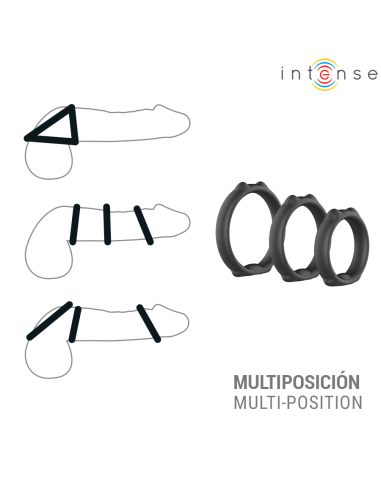 INTENSE PETER SET OF 3 PENIS RINGS MODEL 9