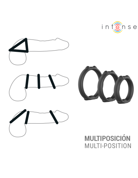 INTENSE PETER SET OF 3 PENIS RINGS MODEL 9