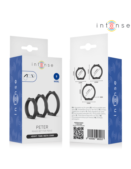 INTENSE PETER SET OF 3 PENIS RINGS MODEL 9