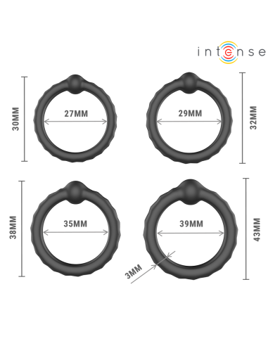 INTENSE MICHIEL SET OF 4 PENIS RINGS MODEL 10