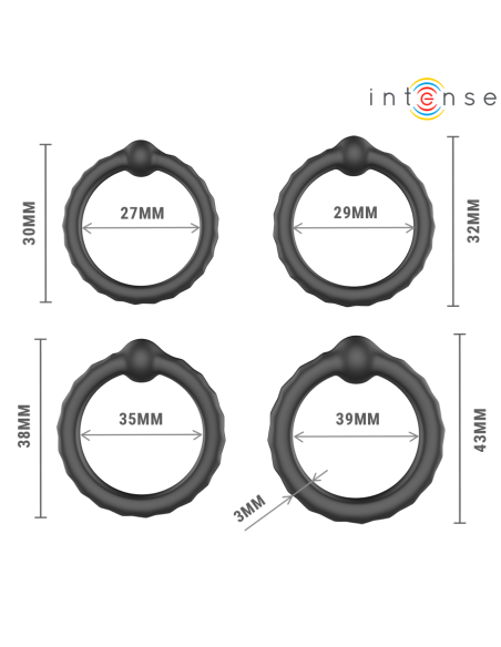 INTENSE MICHIEL SET OF 4 PENIS RINGS MODEL 10