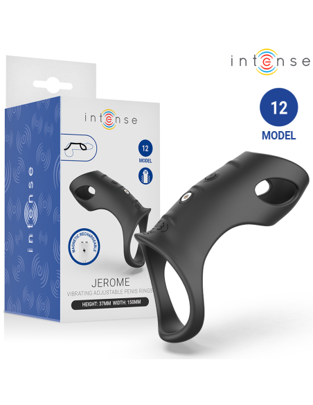 INTENSE JEROME ADJUSTABLE VIBRATING PENIS RING MODEL 12