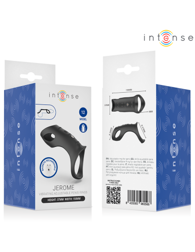INTENSE JEROME ADJUSTABLE VIBRATING PENIS RING MODEL 12