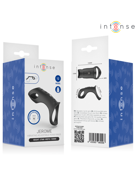 INTENSE JEROME ADJUSTABLE VIBRATING PENIS RING MODEL 12
