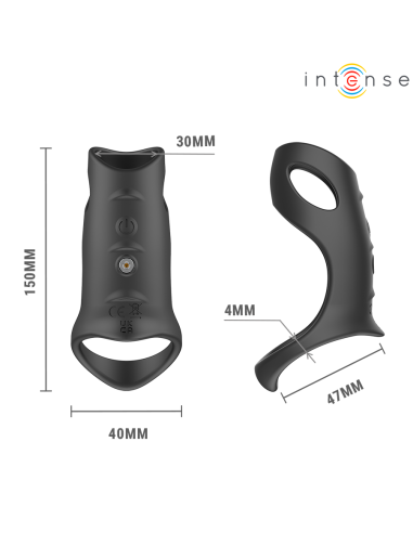 INTENSE JEROME ADJUSTABLE VIBRATING PENIS RING MODEL 12