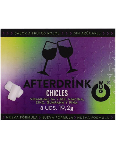 WUG GUM AFTER DRINK HANGOVER 8 UNITS