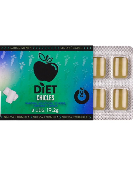 WUG DIET SUGAR FREE FUNCTIONAL MINT GUM BLISTER 8 PCS