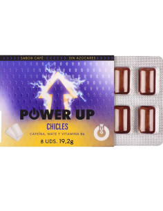 WUG POWER UP FUNCTIONAL CAFFEINE MATE COFFEE FLAVOUR GUM BLISTER 8 PCS 2
